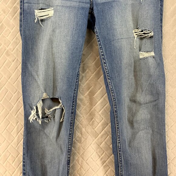 Hollister Women 28 Denim Jeans Blue Super Skinny Distressed Medium Wash Fray Hem - Picture 3 of 15